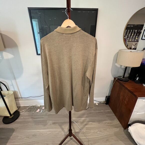 Claiborne - LS Micro Herringbone Polo - Bronze - Picture 2 of 7